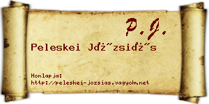 Peleskei Józsiás névjegykártya